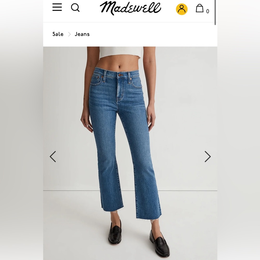 MADEWELL Kick Out Crop Jeans (raw hem)